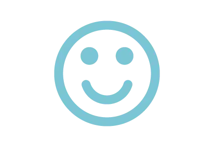 blue happy face icon